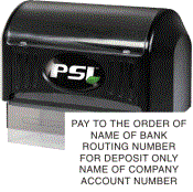 Need a bank deposit stamp? Order online for your custom deposit stamp. Fast Shipping