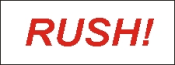 This pre-inked rubber stamp comes pre-assembled with the text "RUSH." The stamp is built with quality and has the capabilty to be re-inked.