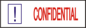 This pre-inked rubber stamp comes pre-assembled with the text "CONFIDENTIAL." The stamp is built with quality and has the capabilty to be re-inked.