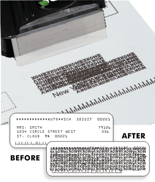 Pre-Inked and Self-Inking Identiy Theft Security Stamps