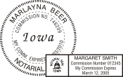 Iowa Notary Public Rubber Stamps