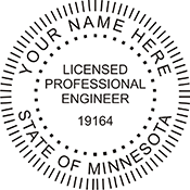 Licensed Professional Engineer Round Stamp- Minnesota<br>ENG-MN