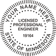 ENG-MN - Licensed Professional Engineer Round Stamp- Minnesota<br>ENG-MN