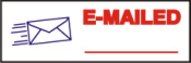 This pre-inked rubber stamp comes pre-assembled with the text "EMAILED." The stamp is built with quality and has the capabilty to be re-inked.