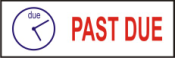 This pre-inked rubber stamp comes pre-assembled with the text "PAST DUE." The stamp is built with quality and has the capabilty to be re-inked.