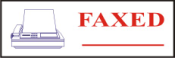 This pre-inked rubber stamp comes pre-assembled with the text "FAXED." The stamp is built with quality and has the capabilty to be re-inked.