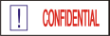 This pre-inked rubber stamp comes pre-assembled with the text "CONFIDENTIAL." The stamp is built with quality and has the capabilty to be re-inked.