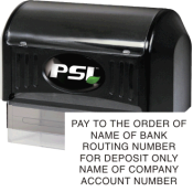 Need a bank deposit stamp? Order online for your custom deposit stamp. Fast Shipping