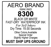 8OZ. 8300 BLACK INK FOR SELF INKERS. MUST SHIP UPS GROUND