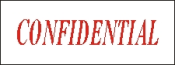 This pre-inked rubber stamp comes pre-assembled with the text "CONFIDENTIAL." The stamp is built with quality and has the capabilty to be re-inked.