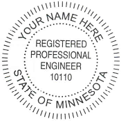 Licensed, Round Hand Stamp, 1-3/8"  Diameter