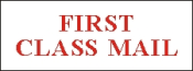 This pre-inked rubber stamp comes pre-assembled with the text "FIRST CLASS MAIL." The stamp is built with quality and has the capabilty to be re-inked.