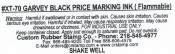 XT-70 8OZ DOZEN  PRICE MARKING INK BLACK (38563) FREE UPS GROUND SHIPPING