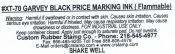 XT-70 8OZ INK - XT-70 8OZ PRICE MARKING INK BLACK 