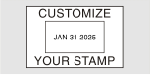 MX1-09035 - MaxStamp MX-1
2 Lined Custom Dater
Non-Self-Inking
