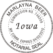 MaxLight Iowa Notary Public Seal<br>Pre-Inked 