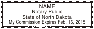 Woodmount North Dakota Notary Public<br>Non-Self-Inking