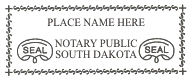 Woodmount South Dakota Notary Rubber Stamp